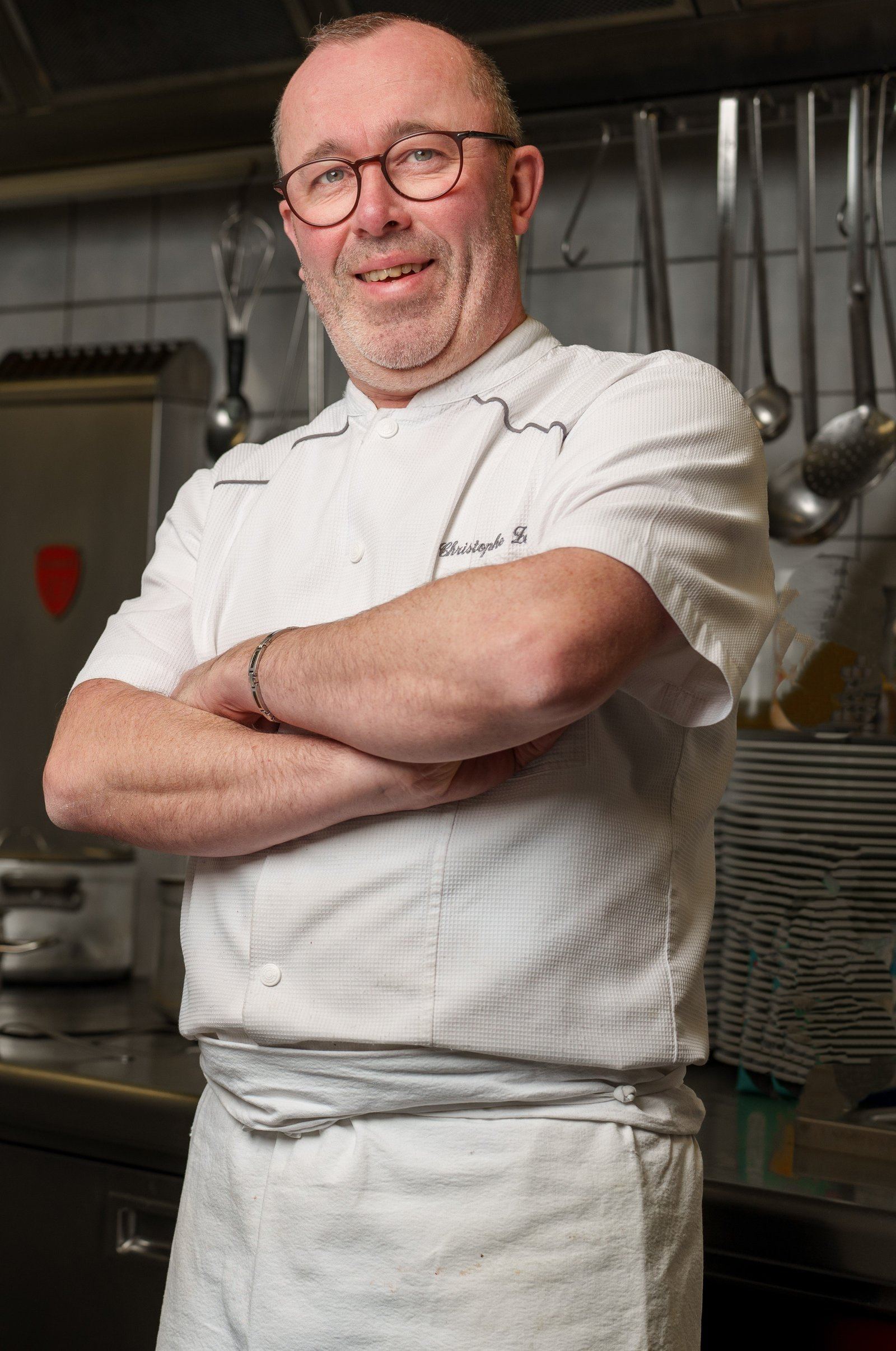 Le chef Christophe Zenns en cuisine au Ritter’Hoft